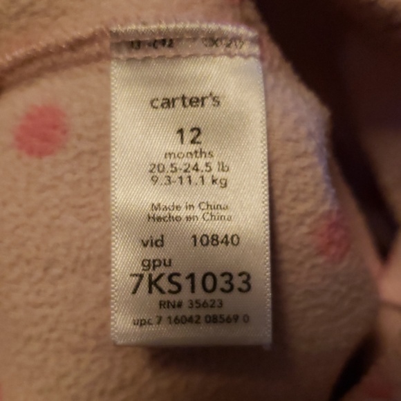 2 piece girl pajamas - Carters - Picture 3 of 7